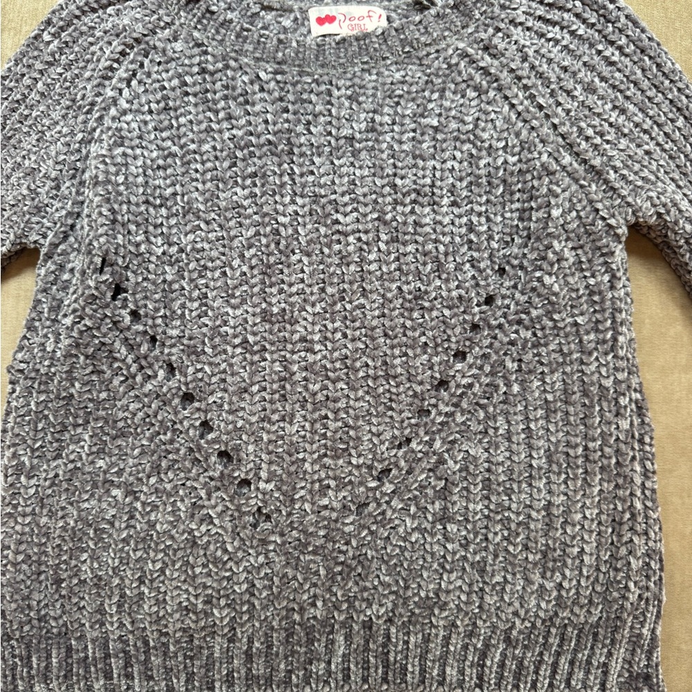 Poof! Gray Buttery Soft Kids Sweater